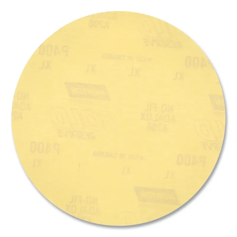 Gold Reserve A296 Paper Disc, Aluminum Oxide, 6 in dia, P400, Hook and Loop