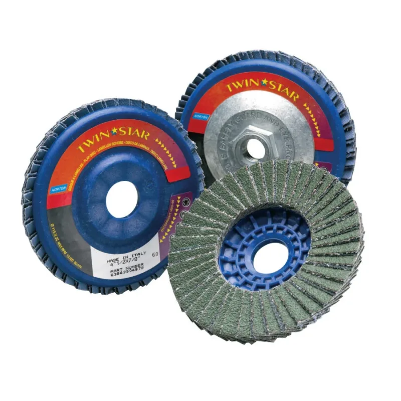 Type 27 TwinStar Flap Discs, 7 in, 40 Grit, 5/8 Arbor, 8,500 rpm