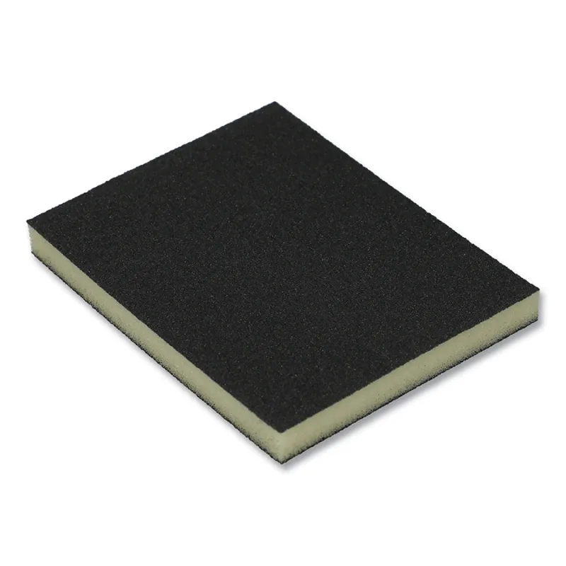 Sanding Sponge, Silicon Carbide, 3-3/4 in W, 1/2 in Thick, 4-3/4 in L, Medium Grit