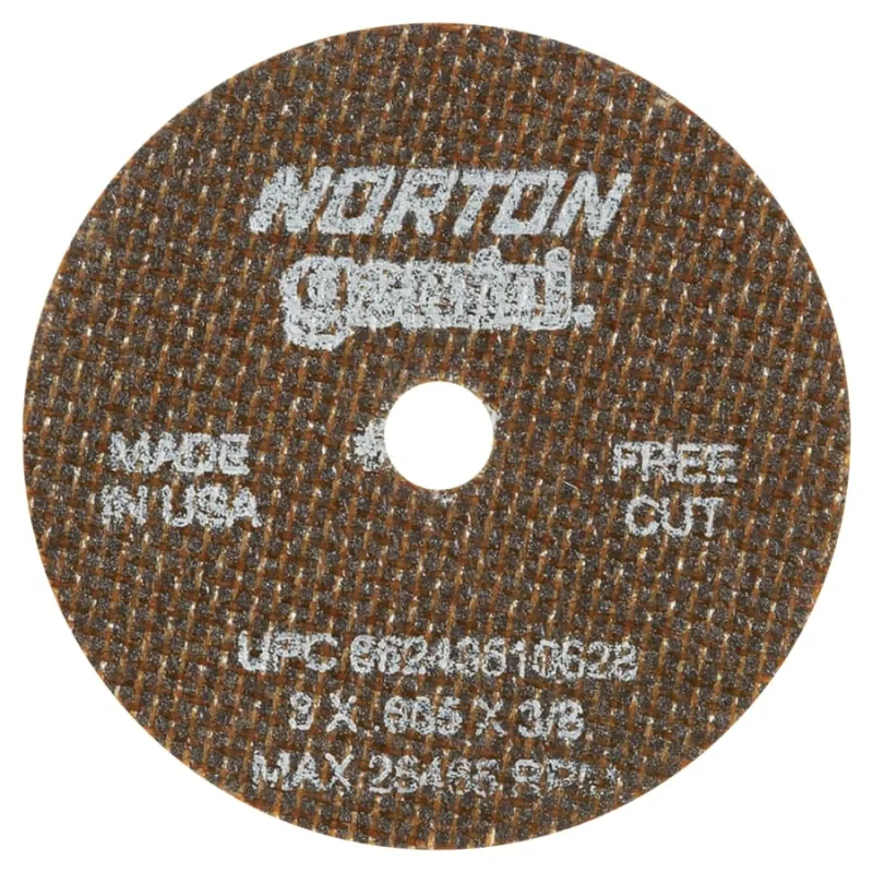 Gemini® Type 1 Reinforced Die Grinder Cut-Off Wheel, 3 in dia, 0.035 in Thick, 3/8 Arbor, 60 Grit, Aluminum Oxide