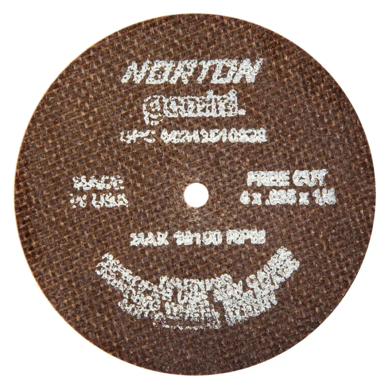 Gemini® Type 1 Reinforced Die Grinder Cut-Off Wheel, 4 in dia, 0.035 in Thick, 1/4 in Arbor, 60 Grit, Aluminum Oxide