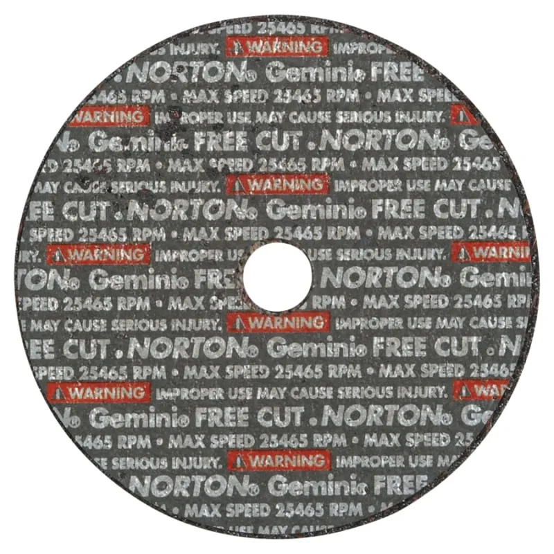 Gemini® Type 1 Reinforced Die Grinder Cut-Off Wheel, 3 in dia, 1/8 in Thick, 3/8 in Arbor, 36 Grit, Aluminum Oxide