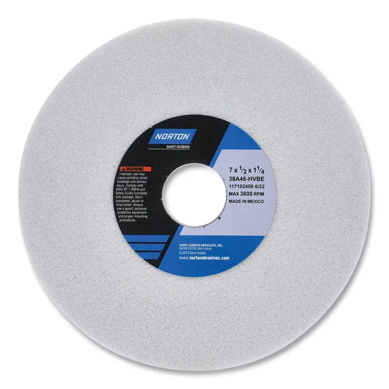 Gemini® Type 1 Straight Aluminum Oxide Wheel, 6 in dia x 5/8 in Arbor x 3/4 in Thick, 32A 60-KVBE, 4140 RPM