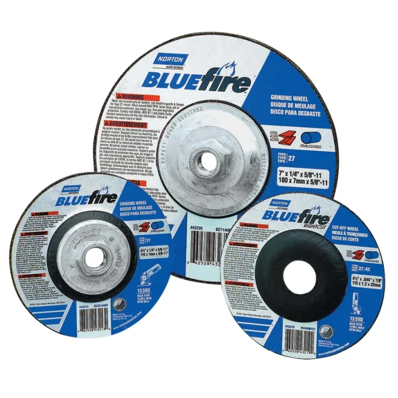 Cut-Off Wheel, 5 in Dia, .045 in Thick, 7/8 in Arbor, Zirconia/Alum. Oxide