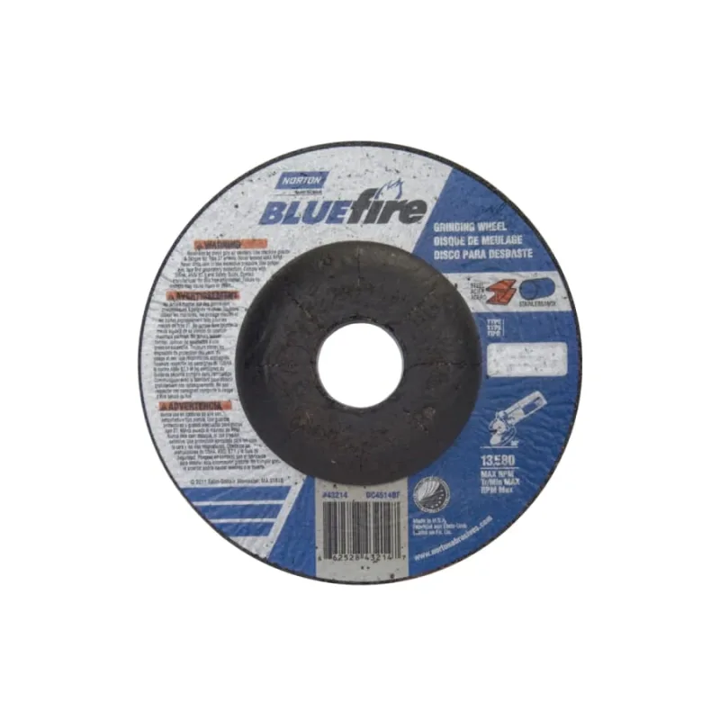 Bluefire® Type 27 Depressed Center Wheel, 9 in x 1/8 x 7/8, 24 Grit, Zirconia Alumina