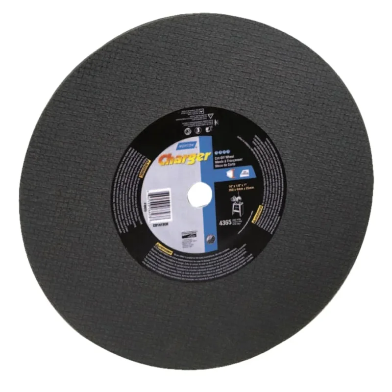 Blue Fire® Chop Saw Cut-Off Wheel, Long Life, 16 in dia x 7/64 in Thick x 1 in Arbor, 36 Grit, Zirconia Alumina