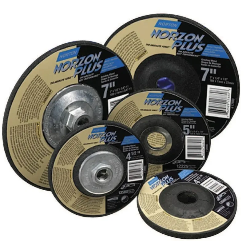 Type 27 NorZon+ Depressed Center Wheel, 9 in Dia, 1/4 in Th, 5/8 in-11 Arbor