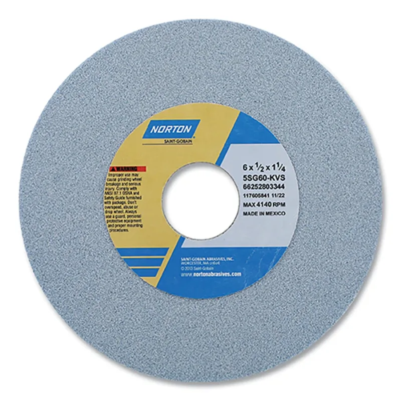 SG 5SG Toolroom Wheel, Type 01, 8 in dia, 3/4 in Thick, 1-1/4 in Arbor dia, 60 Grit, 5SG60-IVS