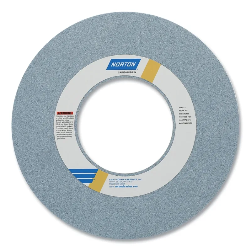 SG 5SG Toolroom Wheel, Type 01, 12 in dia, 1 in Thick, 5 in Arbor dia, 46 Grit, 5SG46-JVS