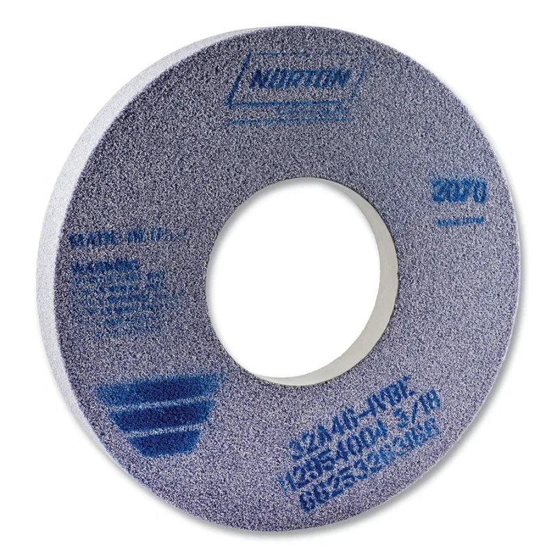 Type 05 32A Toolroom Wheel, 12 in dia, 1-1/2 in Thick, 5 in Arbor dia, 1/2 in Recess, 46 Grit, 32A46-IVBE