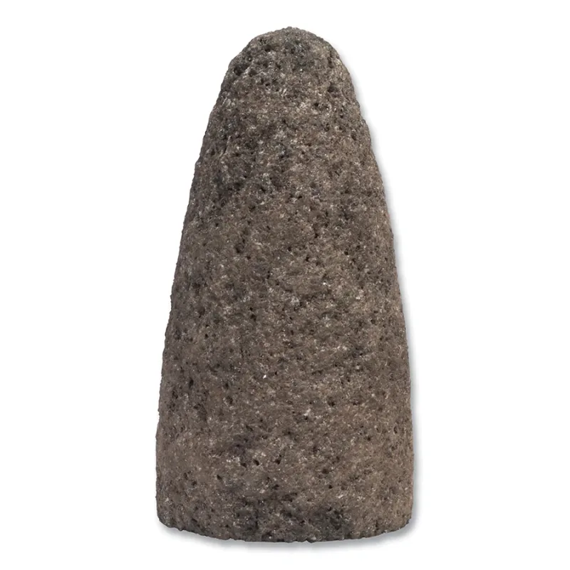 Metal® Portable Snagging Cone, Type 16, 1-1/2 in dia, 3 in Thick, 5/8 in-11 AH, 20 Grit, Aluminum Oxide 57A