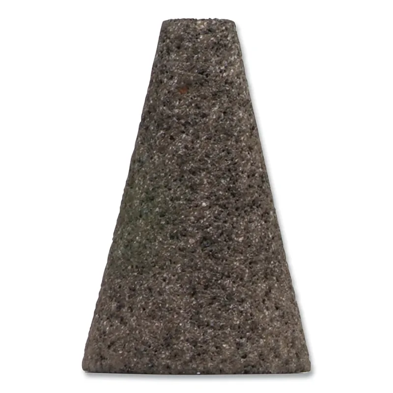 Metal® Portable Snagging Cone, Type 17, 2 in dia, 3 in Thick, 5/8 in-11 AH, 20 Grit, Aluminum Oxide 57A