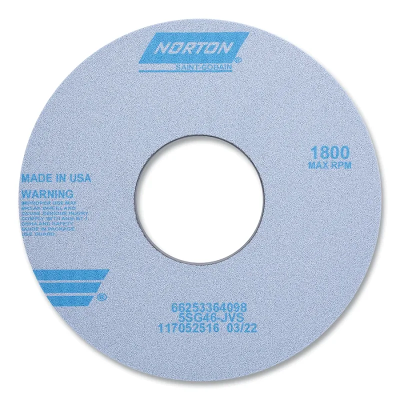 SG 5SG Toolroom Wheel, Type 01, 14 in dia, 1-1/2 in Thick, 5 in Arbor dia, 46 Grit, 5SG46-JVS