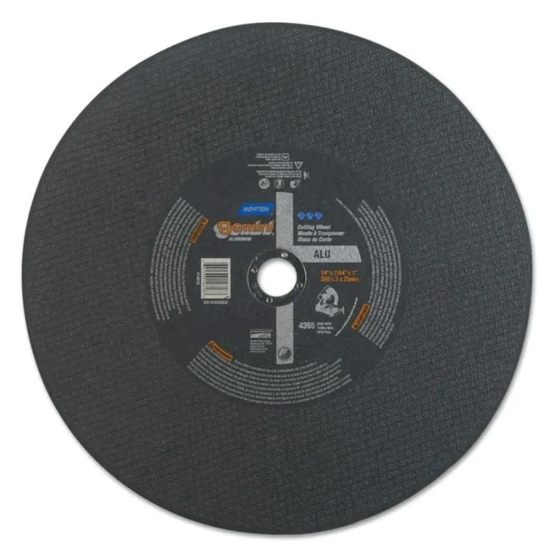 Gemini Chop Saw Reinforced Cut-off Wheel, 16 in Dia, 7/64 in Thick, Alum. Oxide