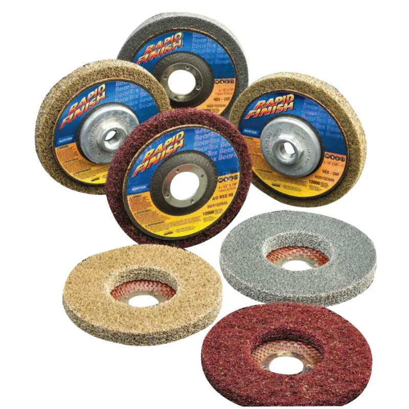 Rapid Finish Bear-Tex Unified Wheels, 4 1/2 X 7/8, Medium, Aluminum Oxide