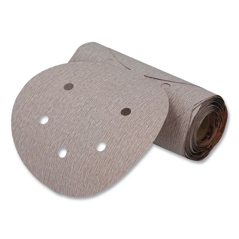 A275OP Paper Disc Roll, Aluminum Oxide, Ultra Fine Grit, 6 in dia, P600, PSA, 6 Vaccum Holes