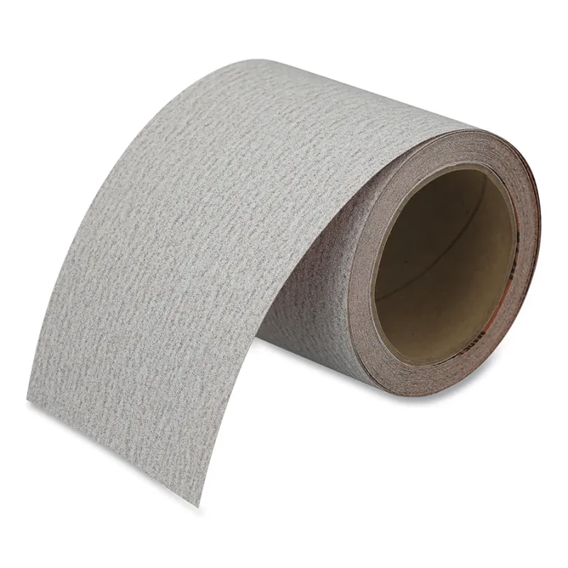 A275OP Paper Roll, Aluminum Oxide, Medium Grit, 4-1/2 in W x 10 yd L, P120, PSA