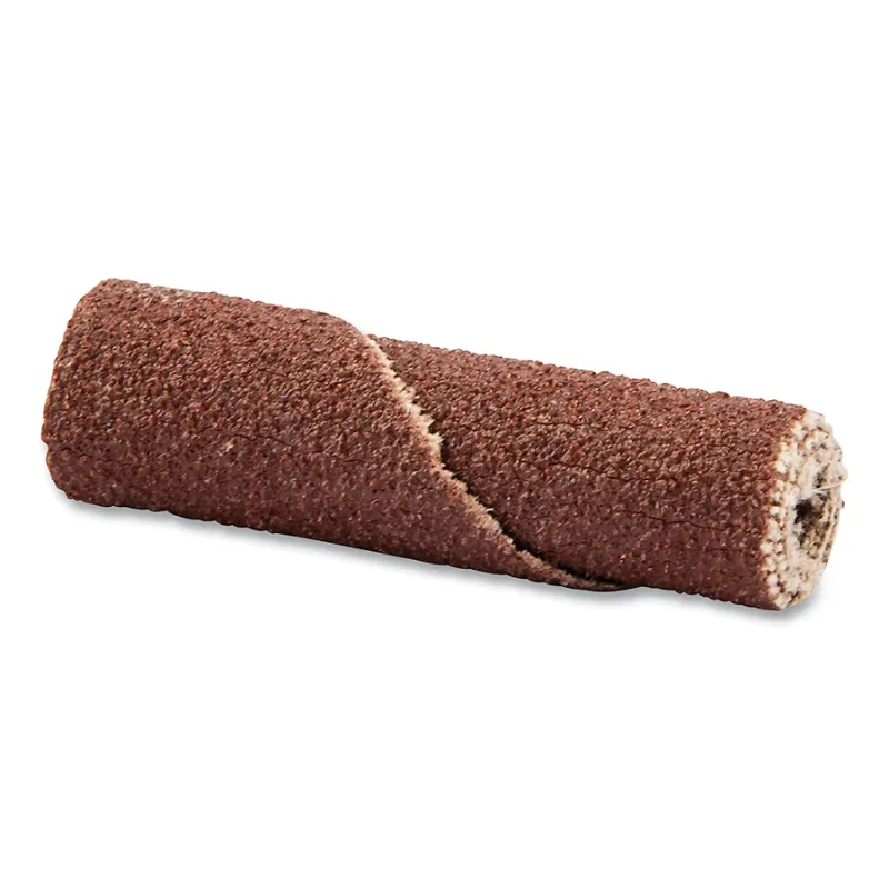 Cartridge Roll, R265, Metal, Aluminum Oxide, 3/8 in dia x 1-1/2 in L x 1/8 Arbor, 80 Grit