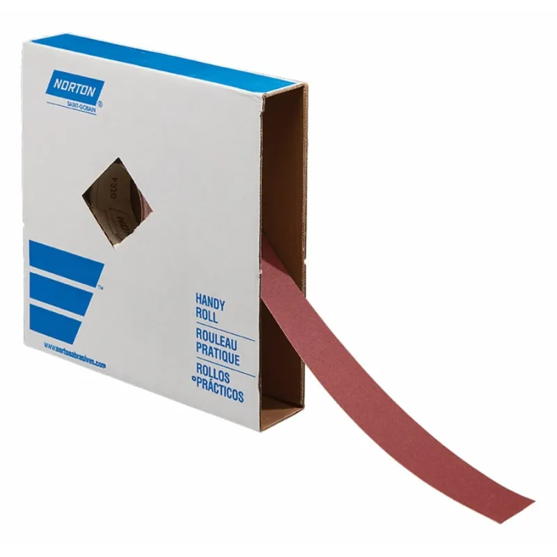 Fine Grit Cloth Rolls, 2 in x 50 yd, P80