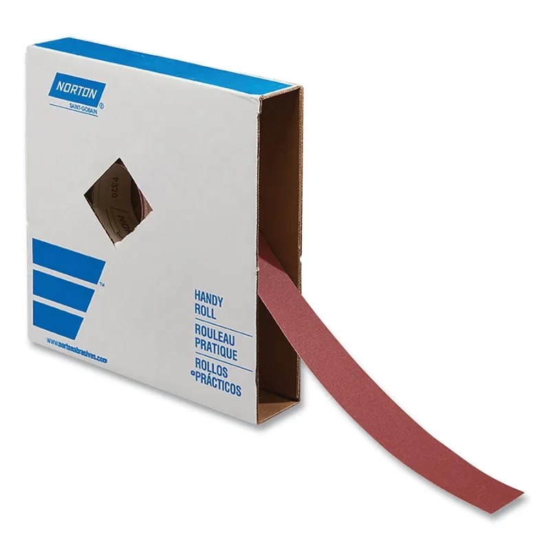 Fine Grit Cloth Roll, 2 in W, 50 yd L, P400 Grit