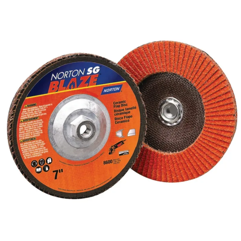 Blaze Type 29 Flap Discs, 4 1/2 in, 40 Grit, 5/8 in - 11 Arbor, 13,000 rpm
