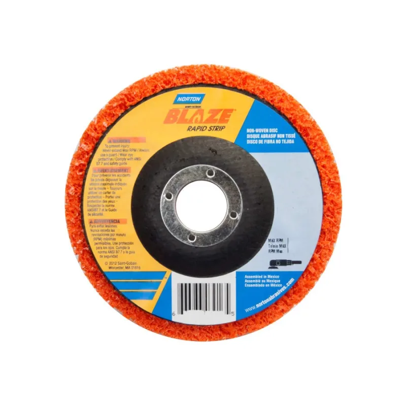 Bear-Tex Blaze Rapid Non-Woven Depressed Center Discs, 4-1/2 in x 7/8 in, 12000 RPM