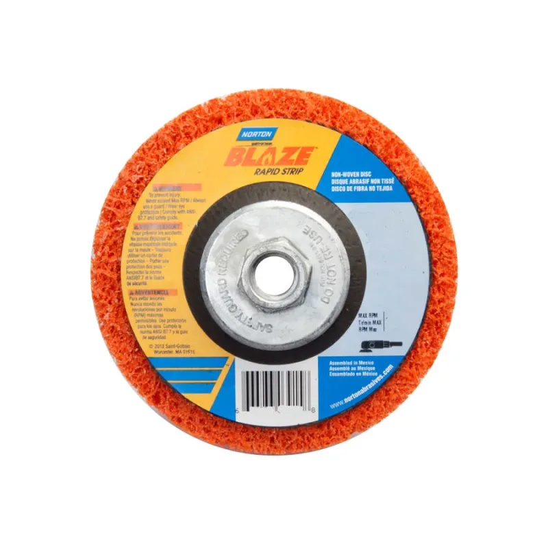 Bear-Tex Blaze Rapid Non-Woven Depressed Center Discs, 7 in x 5/8 in - 11, 8000 RPM