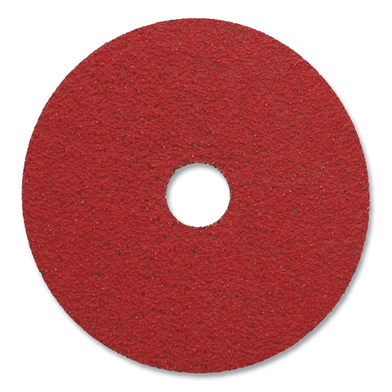 Merit Fiber Disc, Ceramic Alumina, 5 in dia, 7/8 in Arbor dia, 36 Grit, Center Mount