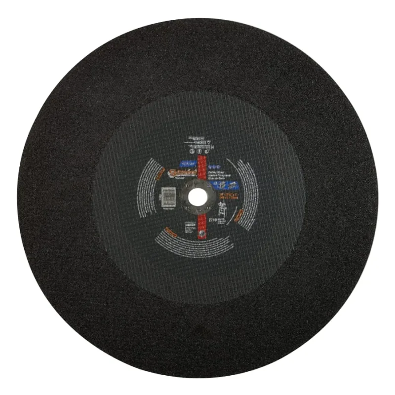 Stationary Reinforced Cut-Off Wheel, 20 in Dia, 3/16 in Thick, Aluminum Oxide