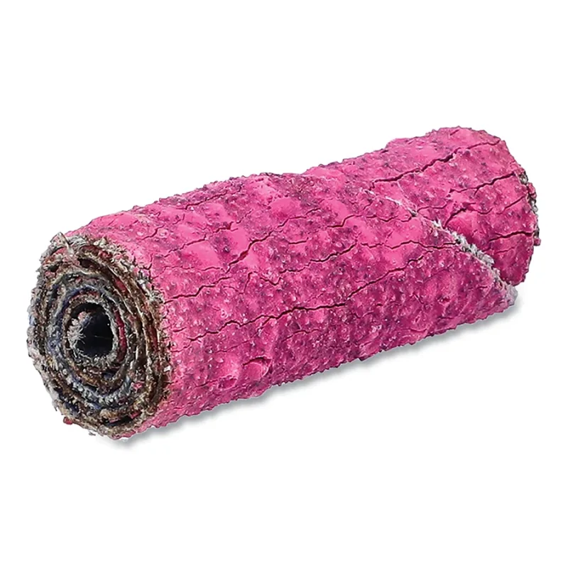Merit Pink Cartridge Roll, R928, Ceramic Alumina, 1/2 dia x 1-1/2 in L x 1/8 in Arbor, 60 Grit
