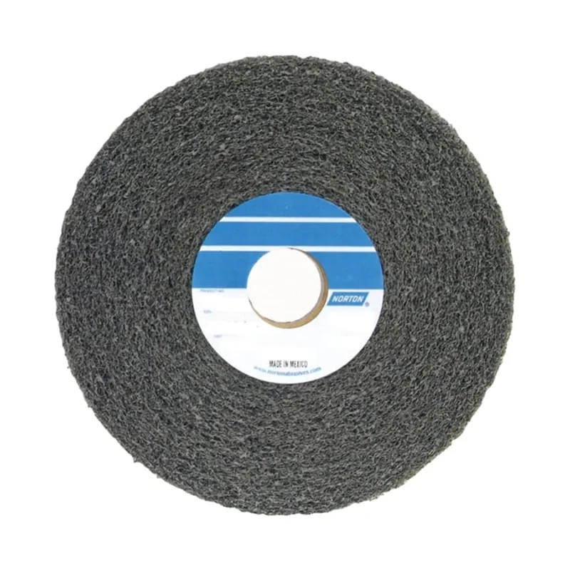 Bear-Tex® Non-Woven Convolute Wheel, 12 in dia, 5 in Arbor dia, Medium, 3000 rpm, Aluminum Oxide