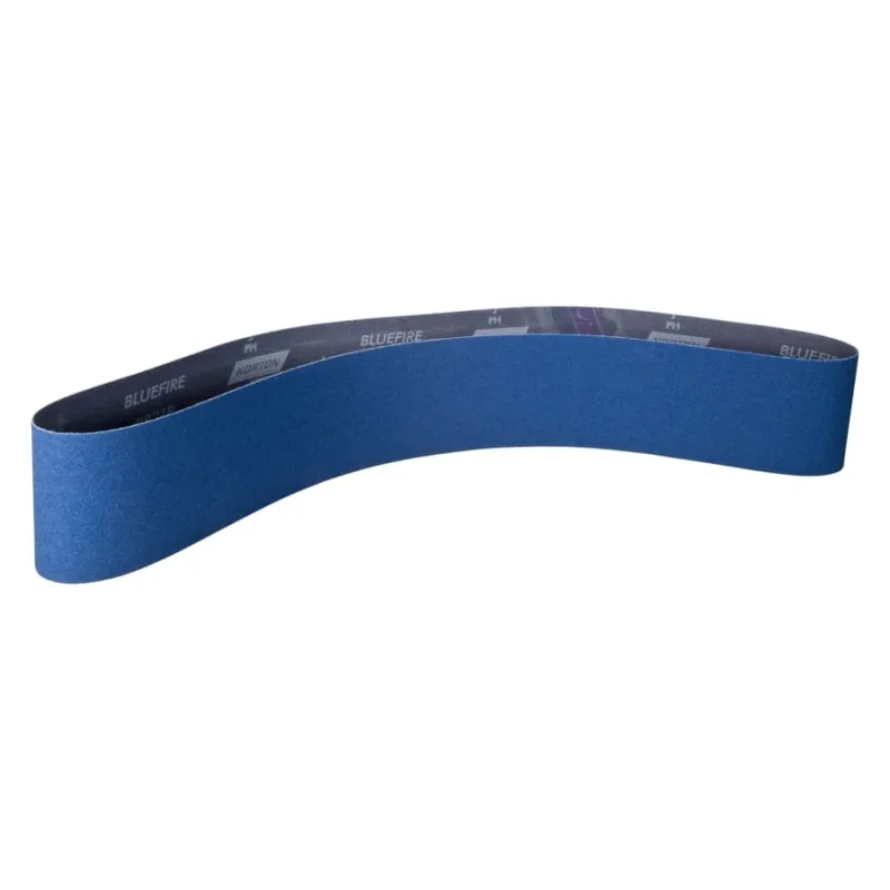 NorZon Plus Benchstand Belt, 2-1/2 in W, 60 in L, 80 Grit, Zirconia Alumina