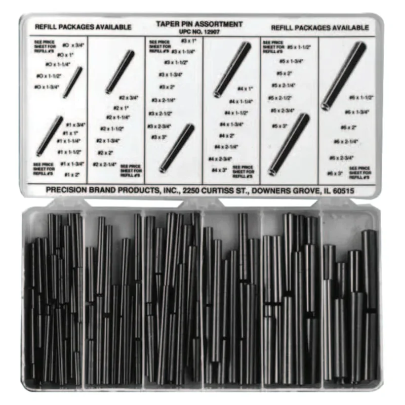 Taper Pin Assortments, Low Carbon Steel