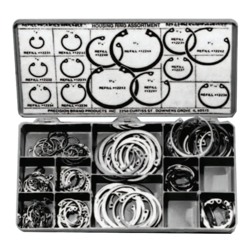 Housing Ring Assortments, Spring Steel, 150 per set