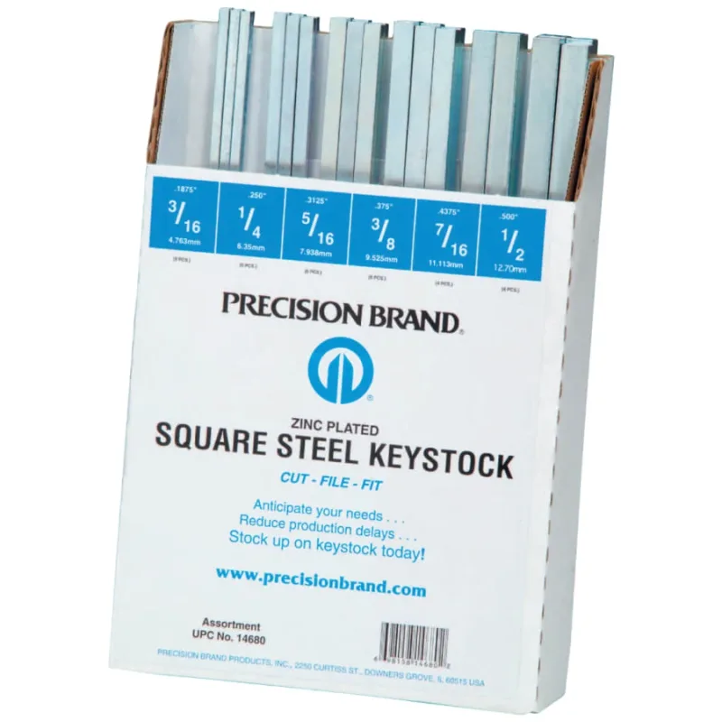 ASSORTMENT OF ALL SQUARE KEYSTK ZINC