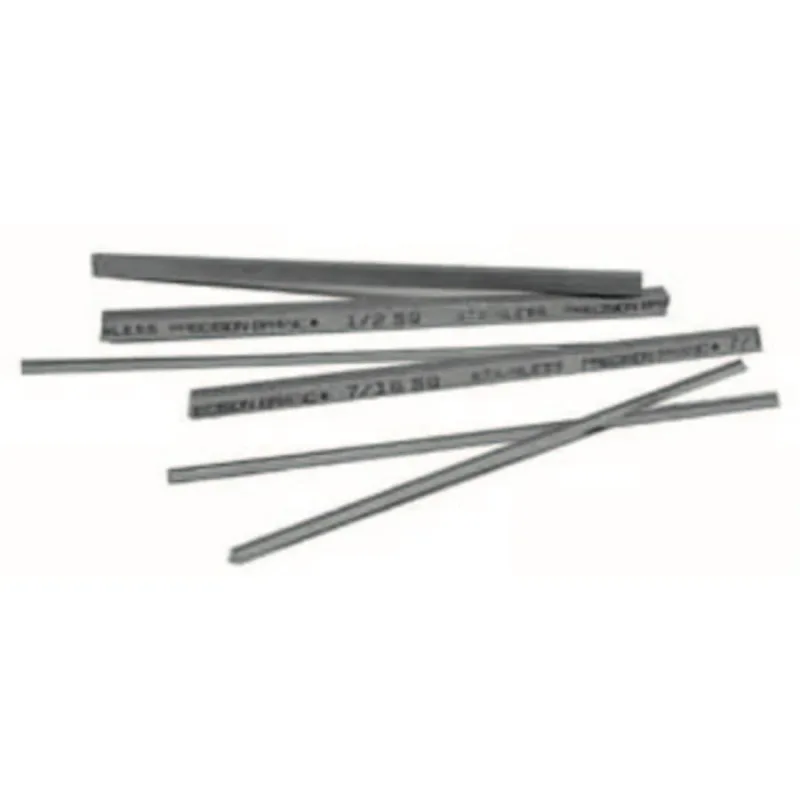 Rectangular Zinc Plated Keystocks, 1/4 in x 12 in x 1/2 in, 6 per bundle