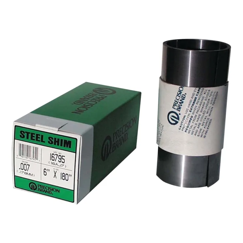 Steel Shim Stock Roll, 0.00075 in, Low Carbon 1008/1010 Steel, 0.01 in x 100 in x 6 in