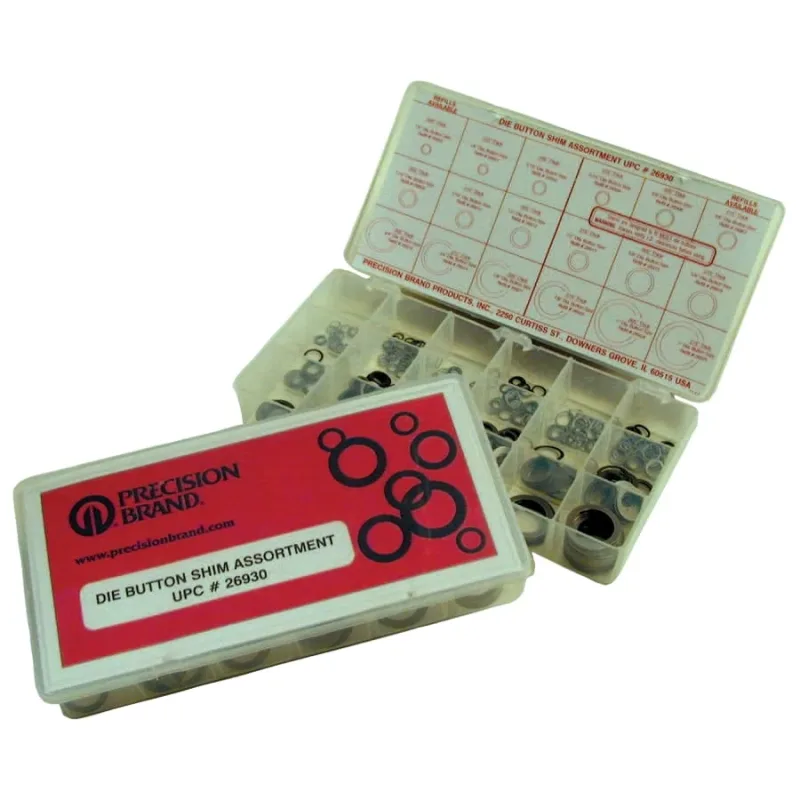 Die Button Shim Assortments, 1/4 in - 1 in Size