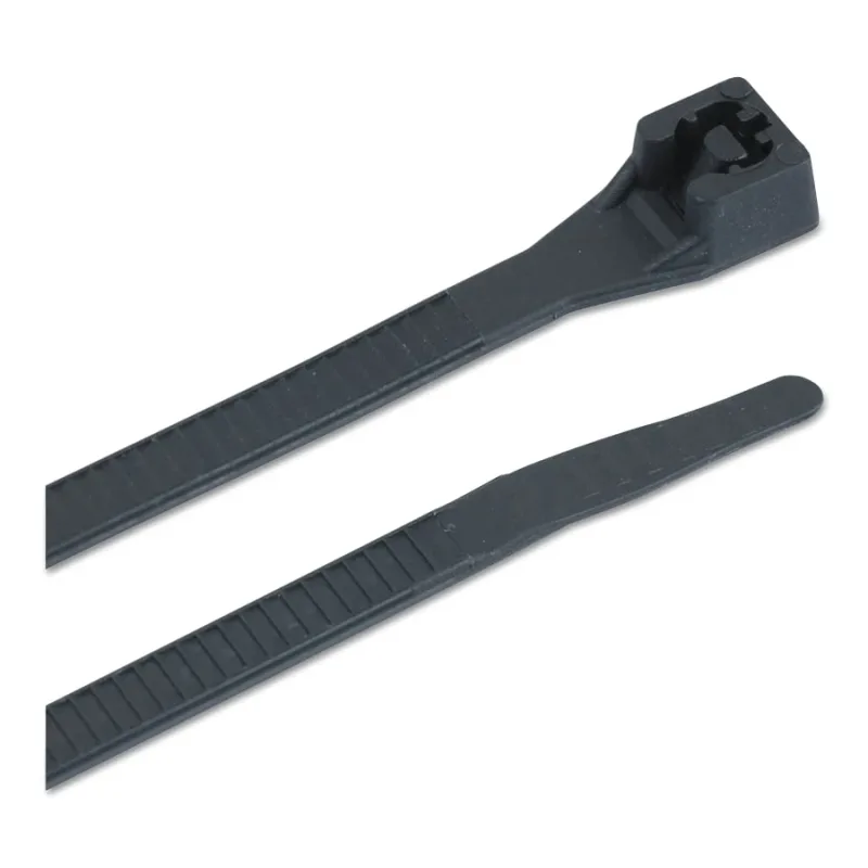 Standard Cable Ties, 30 lb Tensile Strength, 6 in L, Black, 100 EA/BG (623-46-206UVB) - additional view 1