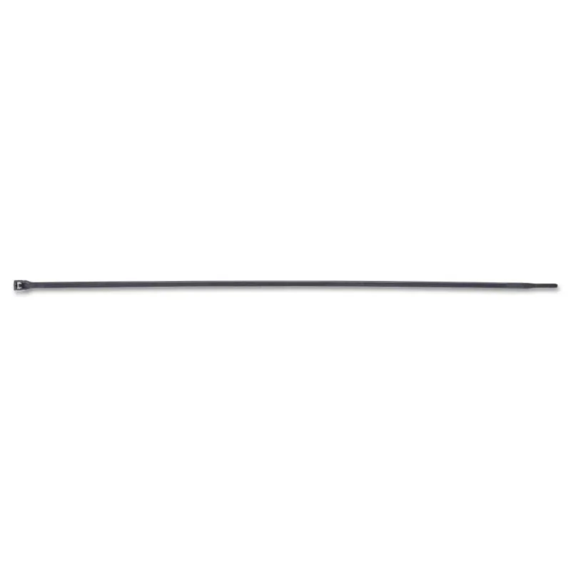 Standard Cable Ties, 45 lb Tensile Strength, 11 in L, Black, 100 EA/BG