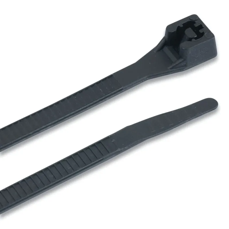 Standard Cable Ties, 75 lb Tensile Strength, 8 in, Ultraviolet Black, 1,000/Bag
