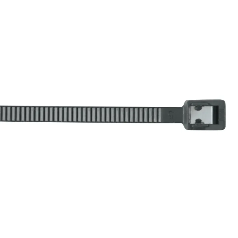 Self Cutting Cable Ties, 50 lb Tensile Strength, 11”, Black, 50/Bag