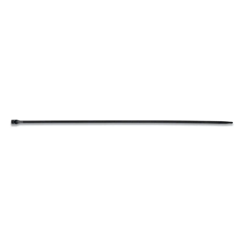 Standard Cable Ties, 75 lb Tensile Strength, 14 in L, UV Black, 100/Bag