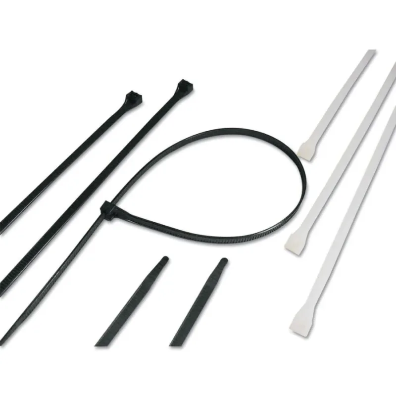 Heavy-Duty Cable Ties, 120lb Tensile Strength, 8 in L, Black, 100 /Bag