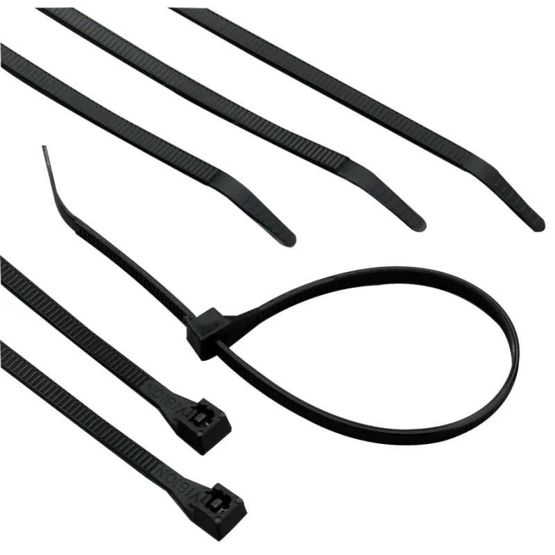 Heavy-Duty Cable Ties, 120 lb Tensile Strength, 15 in L, Ultraviolet Black, 50/Bag