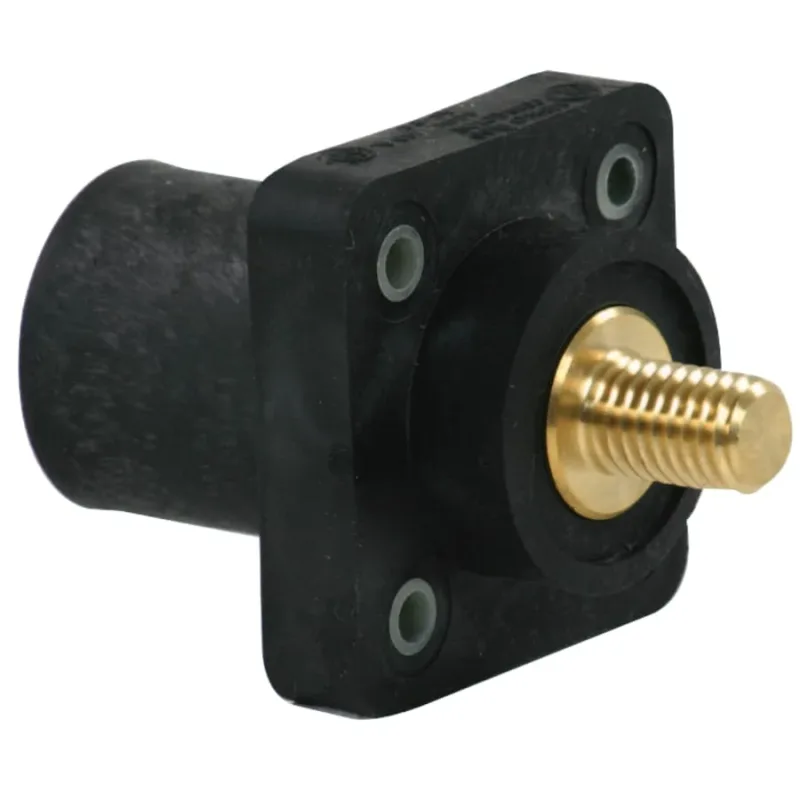 Cam-Lok® J Series Connector, Male Plug, 2/0 Capacity, Black, 300 Amp