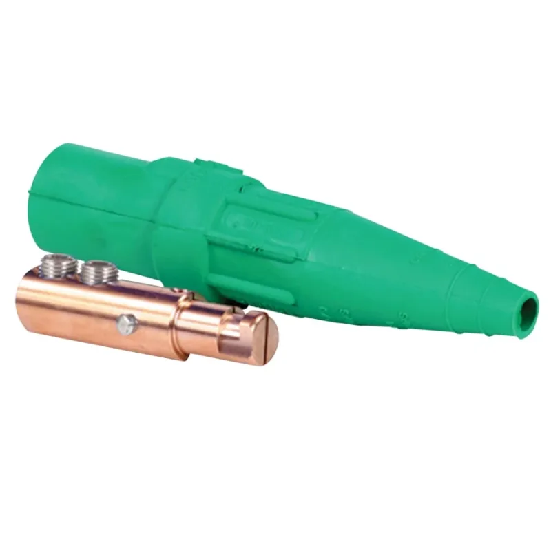 T Connector, 1 Male, 2 Female, 2-4/0, Black
