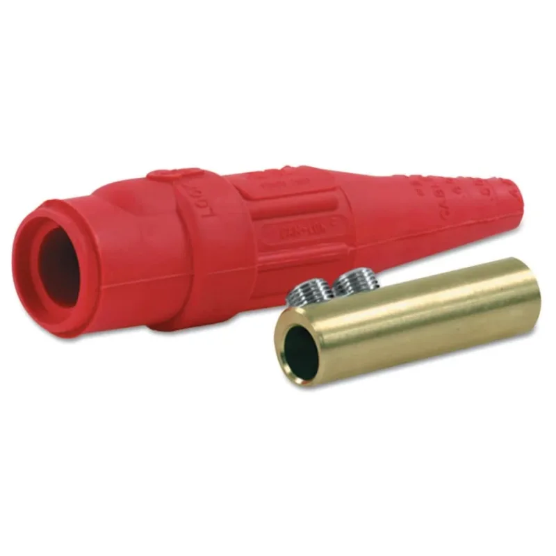 Cam-Lok F-Series Single Pole Plug, Double Set Screw, Female, 4/0 Capacity, Black