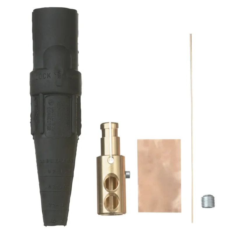 J Series E1016 Plug, Single Pole, Double Set Screw Male, 2/0-4/0 Capacity