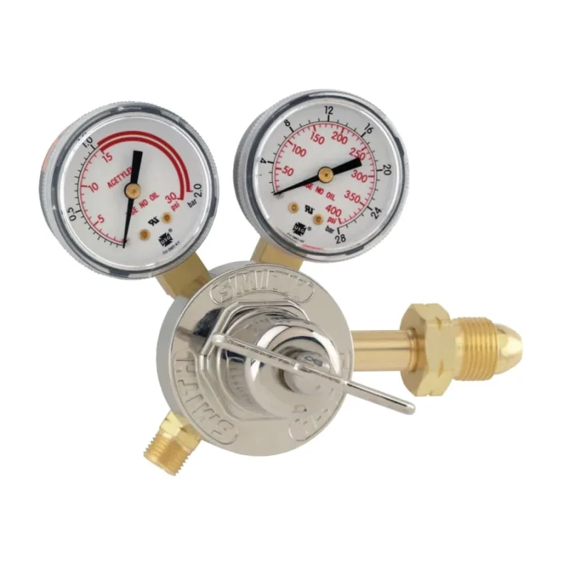 Medium-Duty Flowmeter Regulators, Acetylene, CGA 510; 400 psig inlet